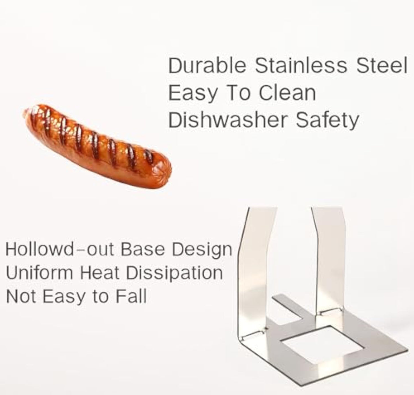 4 PCS Fun Hot Dog Rack and Sausage Rack - Portable and Reusable