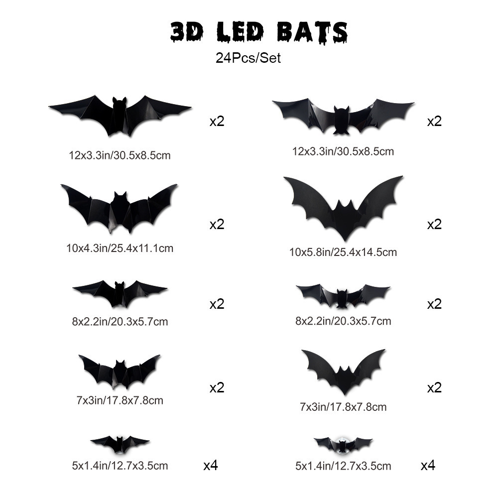 🎃🦇3D Bat Design LED Decorations