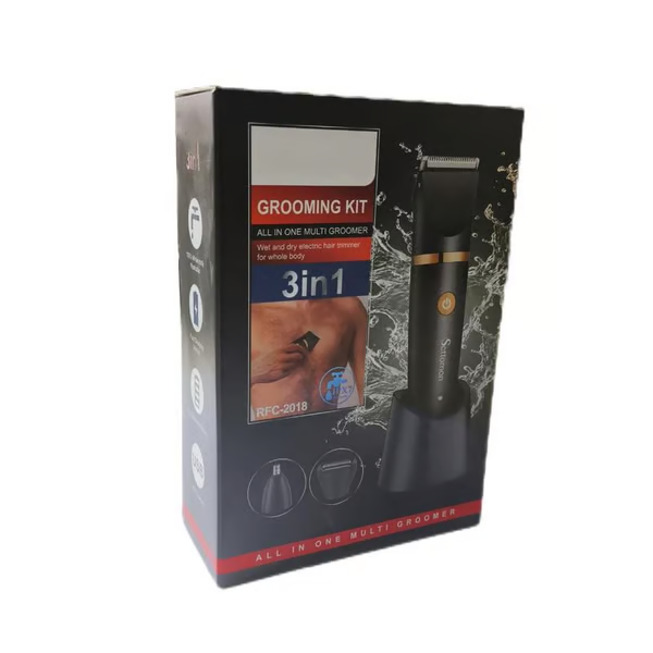 💥 3 in 1 Electric Body Hair Trimmer for Men,Cordless Groin Hair Clipper for Men, Waterproof Electric Shaver