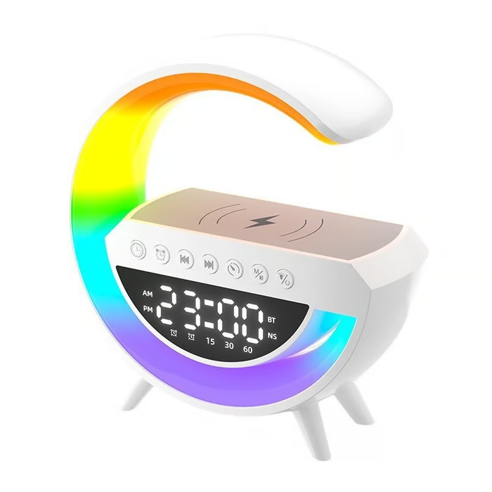 🎁Last Day Sale 49% OFF🔥Multifunctional Bluetooth Speaker-Colorful Atmosphere Light Wireless Charging and Clock All-in-one Machine