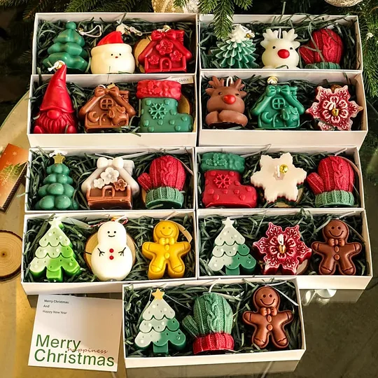 🎅🕯️Handmade Christmas Scented Candle Gift Set🎄
