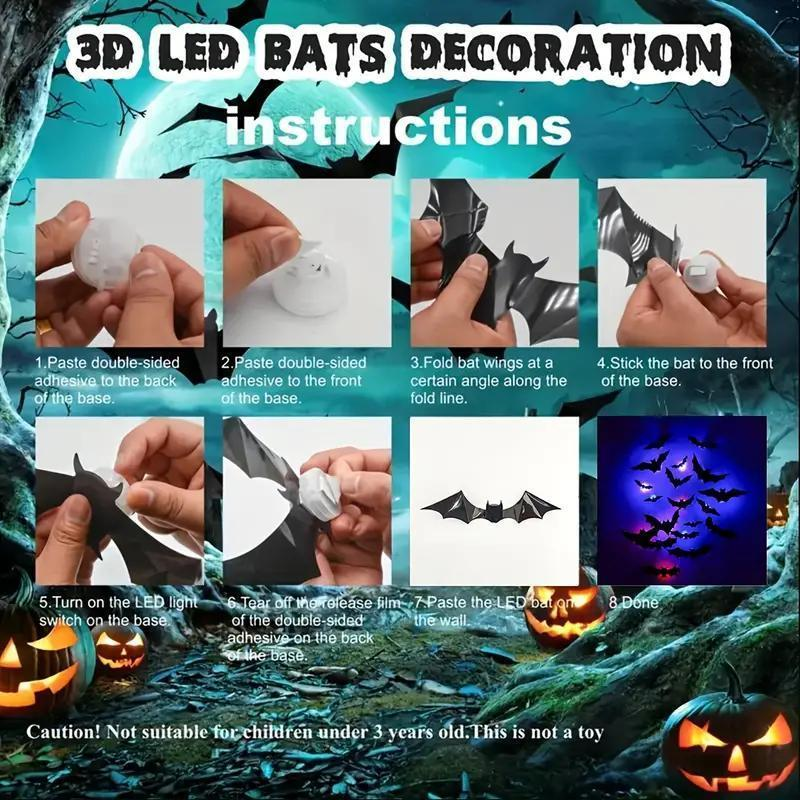 🎃🦇3D Bat Design LED Decorations