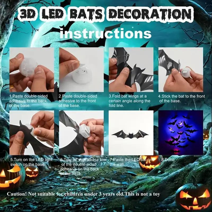 🎃🦇3D Bat Design LED Decorations