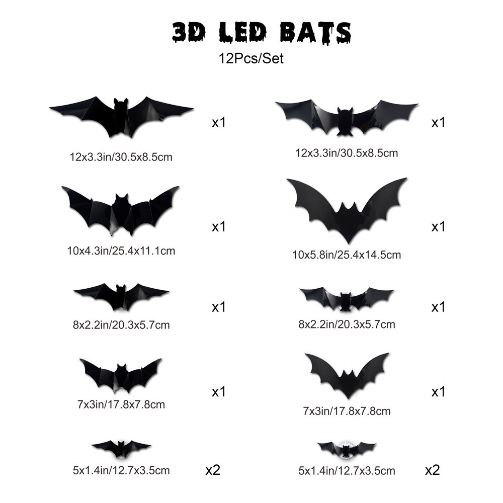 🎃🦇3D Bat Design LED Decorations