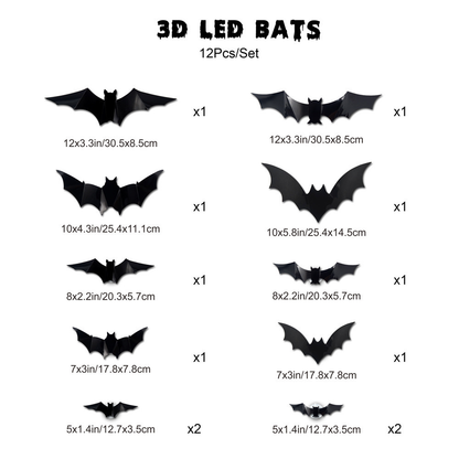 🎃🦇3D Bat Design LED Decorations