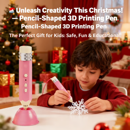 🎨Pencil-Shaped 3D Printing Pen – 🎁The Ultimate Creative Gift for Kids This Christmas🎄