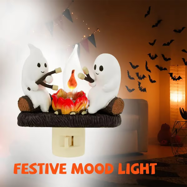 🔥2025 Ghost Campfire Flickering Nightlight👻