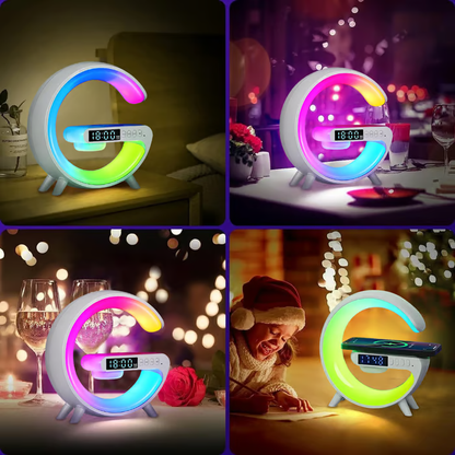 🎁Last Day Sale 49% OFF🔥Multifunctional Bluetooth Speaker-Colorful Atmosphere Light Wireless Charging and Clock All-in-one Machine