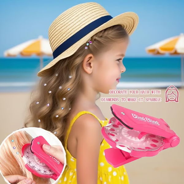 🔥【HOT】- ❤️60% OFF✨Glitter Diamond Styling Tools Hair Gemstone Styling Set💎