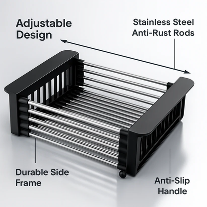 🔥【HOT】- ❤️60% OFF🥗Collapsible Stainless Steel Sink Rack™
