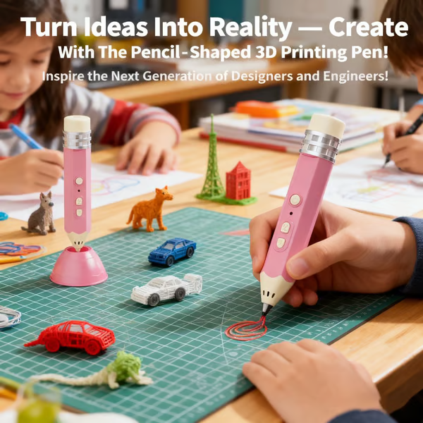🎨Pencil-Shaped 3D Printing Pen – 🎁The Ultimate Creative Gift for Kids This Christmas🎄