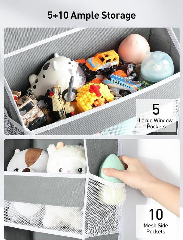 Over-the-Door Organizer | Hanging Storage Bag for Bedroom/Bathroom/Apartments/Dorms | Premium Non-Woven | No Tools | Back to School Must Hav