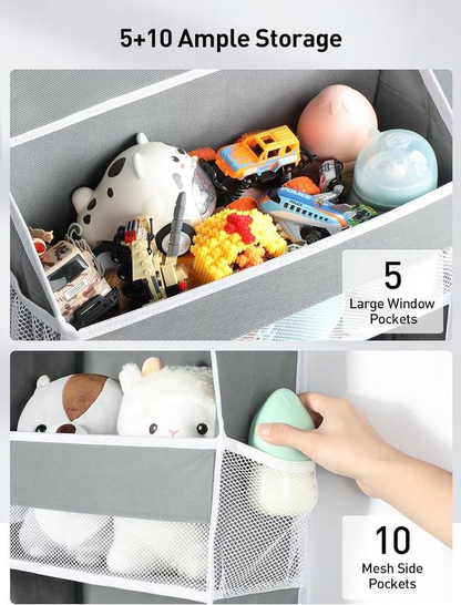 Over-the-Door Organizer | Hanging Storage Bag for Bedroom/Bathroom/Apartments/Dorms | Premium Non-Woven | No Tools | Back to School Must Hav