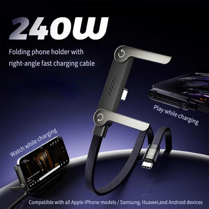 ⚡️240w super fast charging📱Invisible Holder Charger Cable with Stand