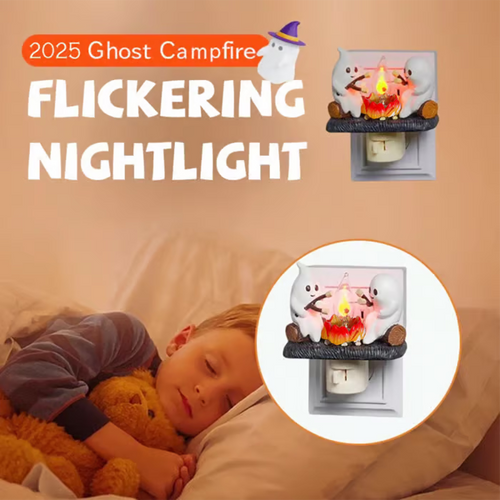 🔥2025 Ghost Campfire Flickering Nightlight👻