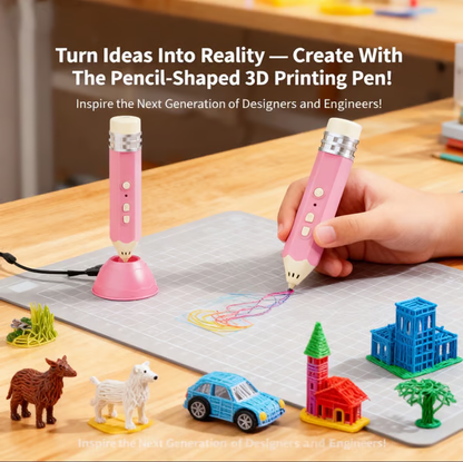 🎨Pencil-Shaped 3D Printing Pen – 🎁The Ultimate Creative Gift for Kids This Christmas🎄